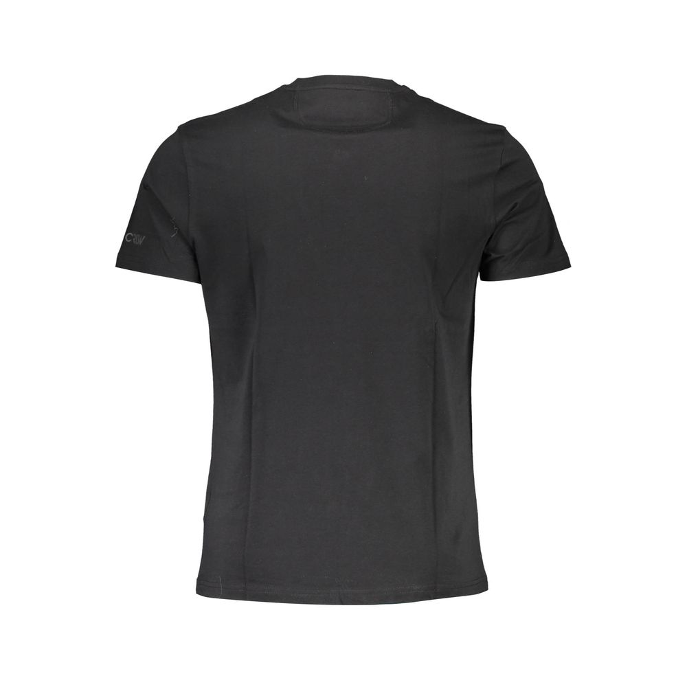 Black Cotton Men T-Shirt