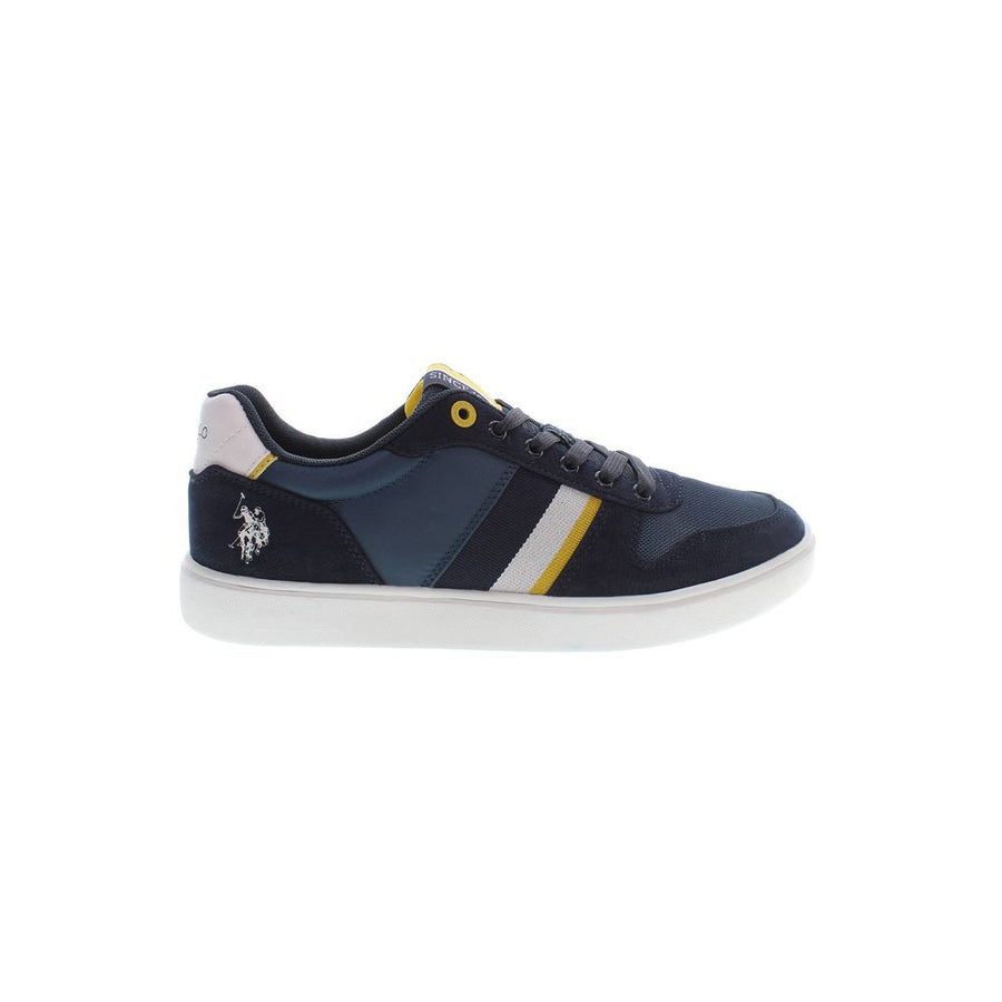 Blue Polyester Men Sneaker