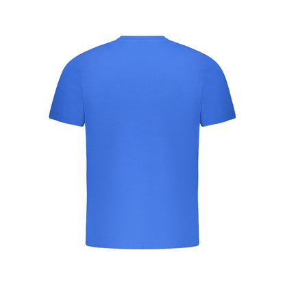 Blue Cotton Men T-Shirt