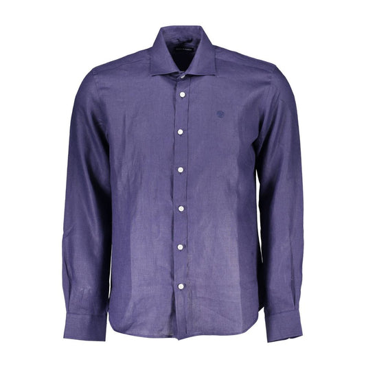 Blue Linen Men Shirt