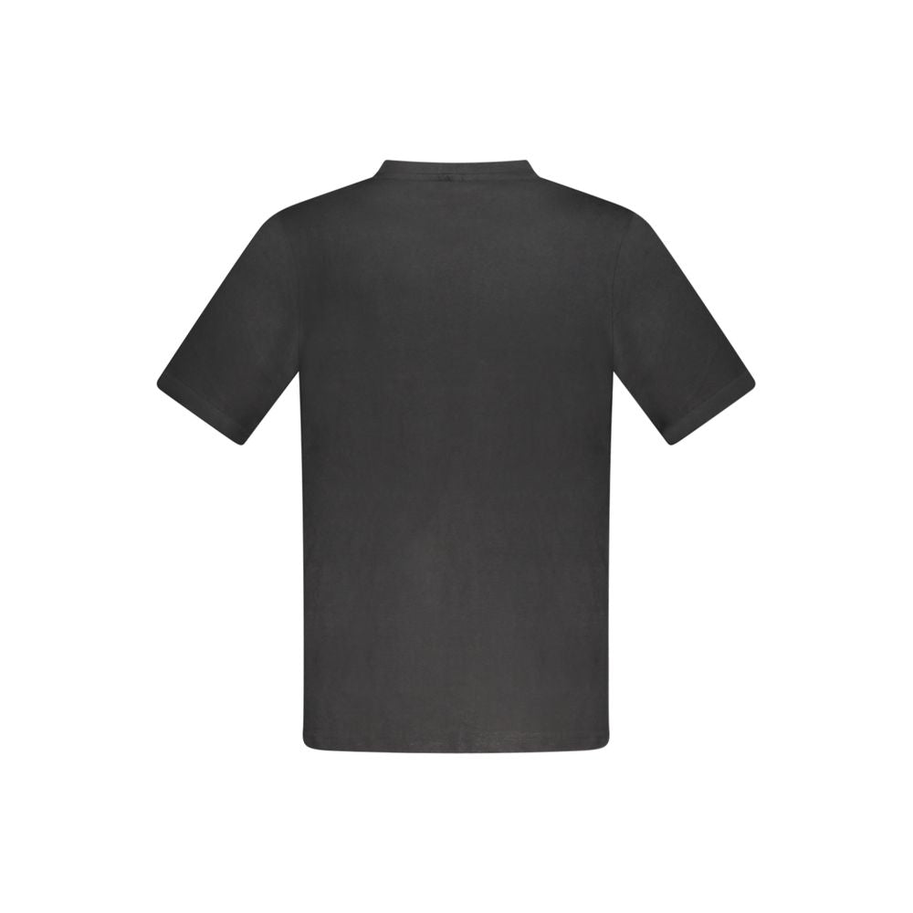 Black Cotton Men T-Shirt