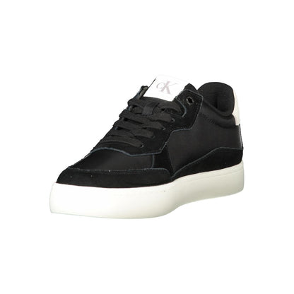 Black Polyester Men Sneaker