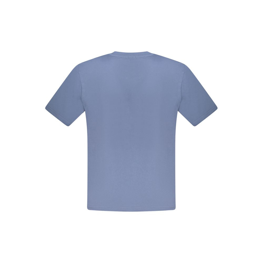 Blue Cotton Men T-Shirt