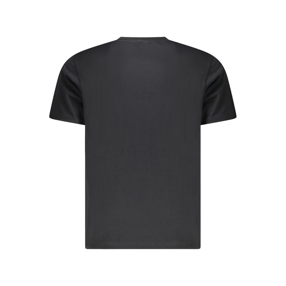 Black Cotton Men T-Shirt