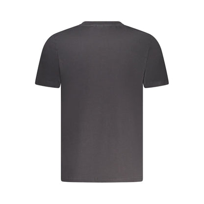 Black Cotton Men T-Shirt