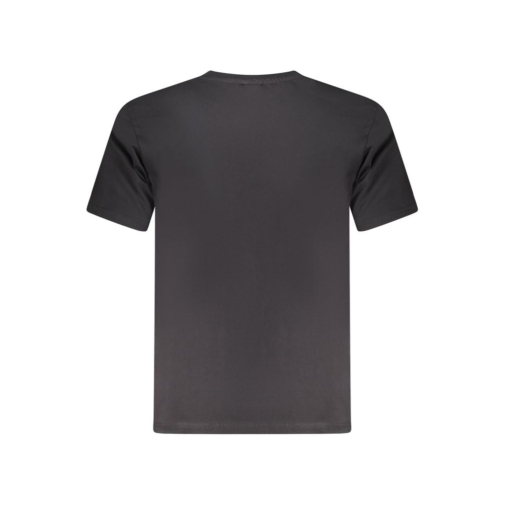 Black Cotton Men T-Shirt