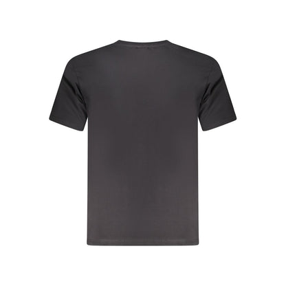 Black Cotton Men T-Shirt