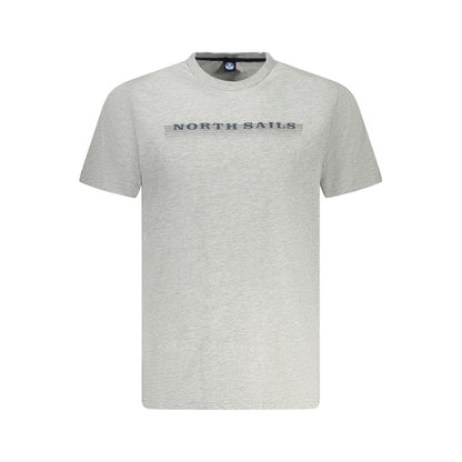 Gray Cotton Men T-Shirt