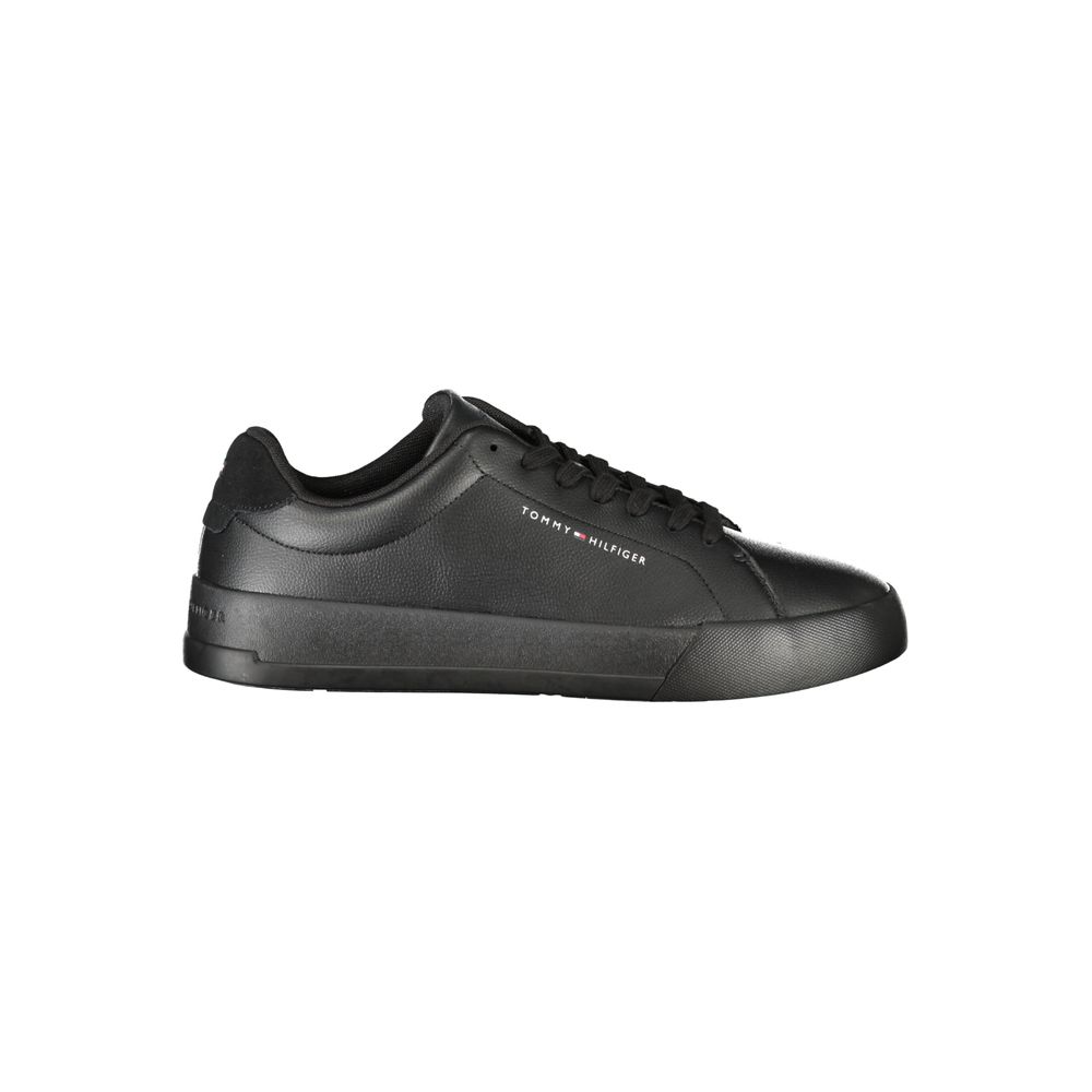 Black Leather Men Sneaker