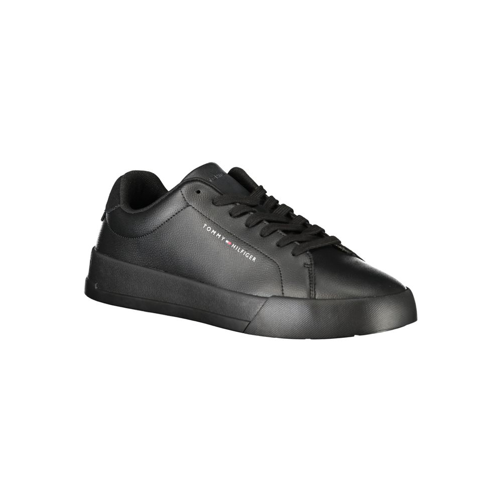 Black Leather Men Sneaker