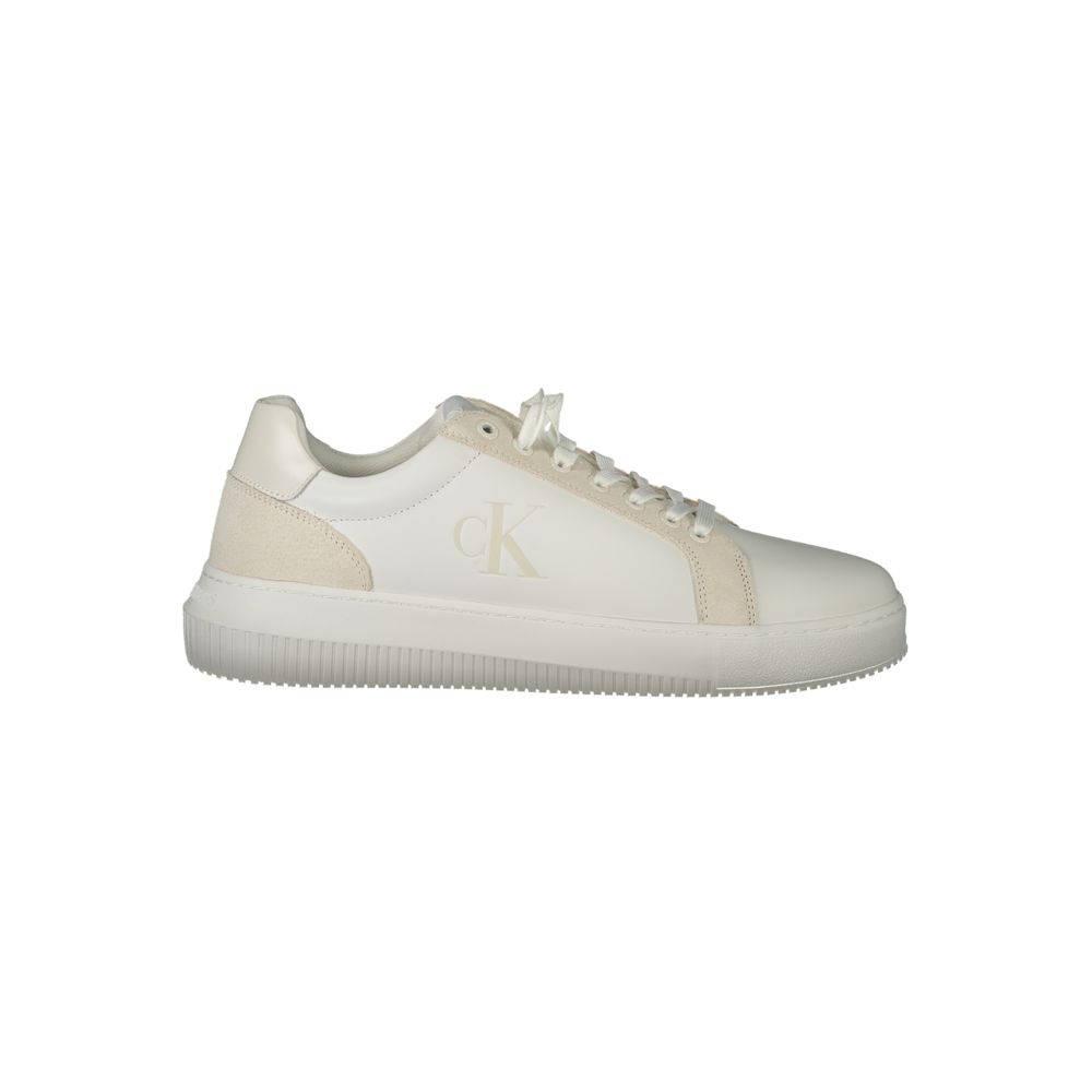 White Polyethylene Men Sneaker