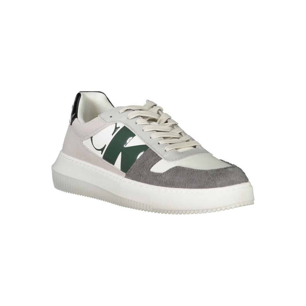 White Polyethylene Men Sneaker