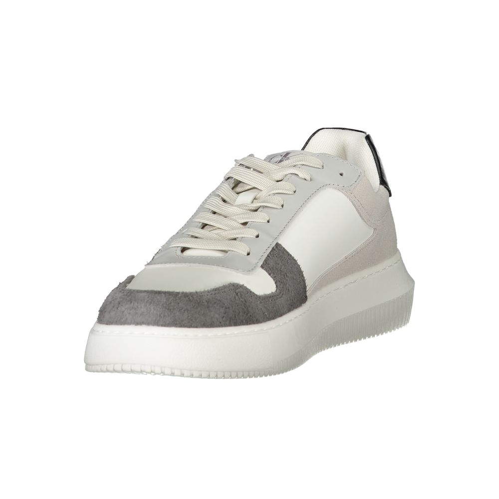 White Polyethylene Men Sneaker