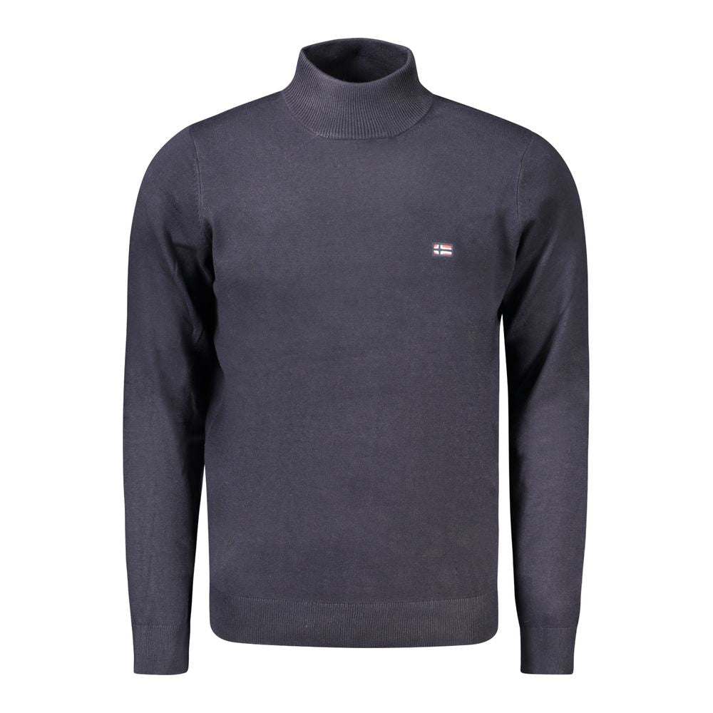 Blue Polyamide Men Sweater