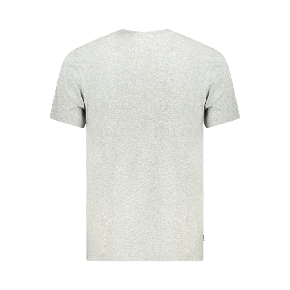 Gray Cotton Men T-Shirt