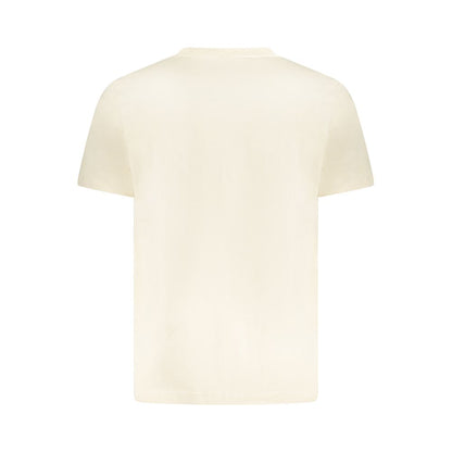 Beige Cotton Men T-Shirt