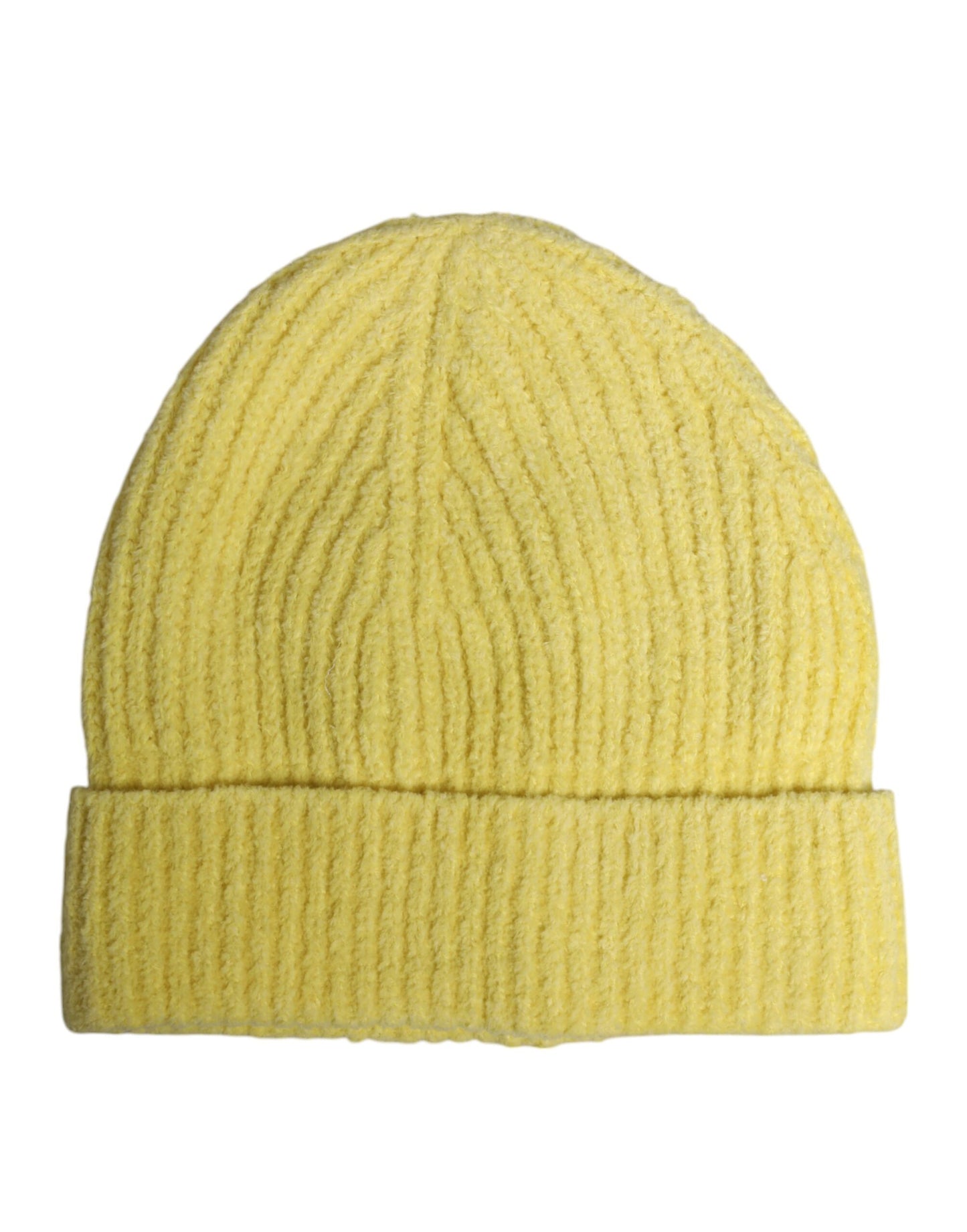 Yellow Cotton Knitted Winter Beanie Hat