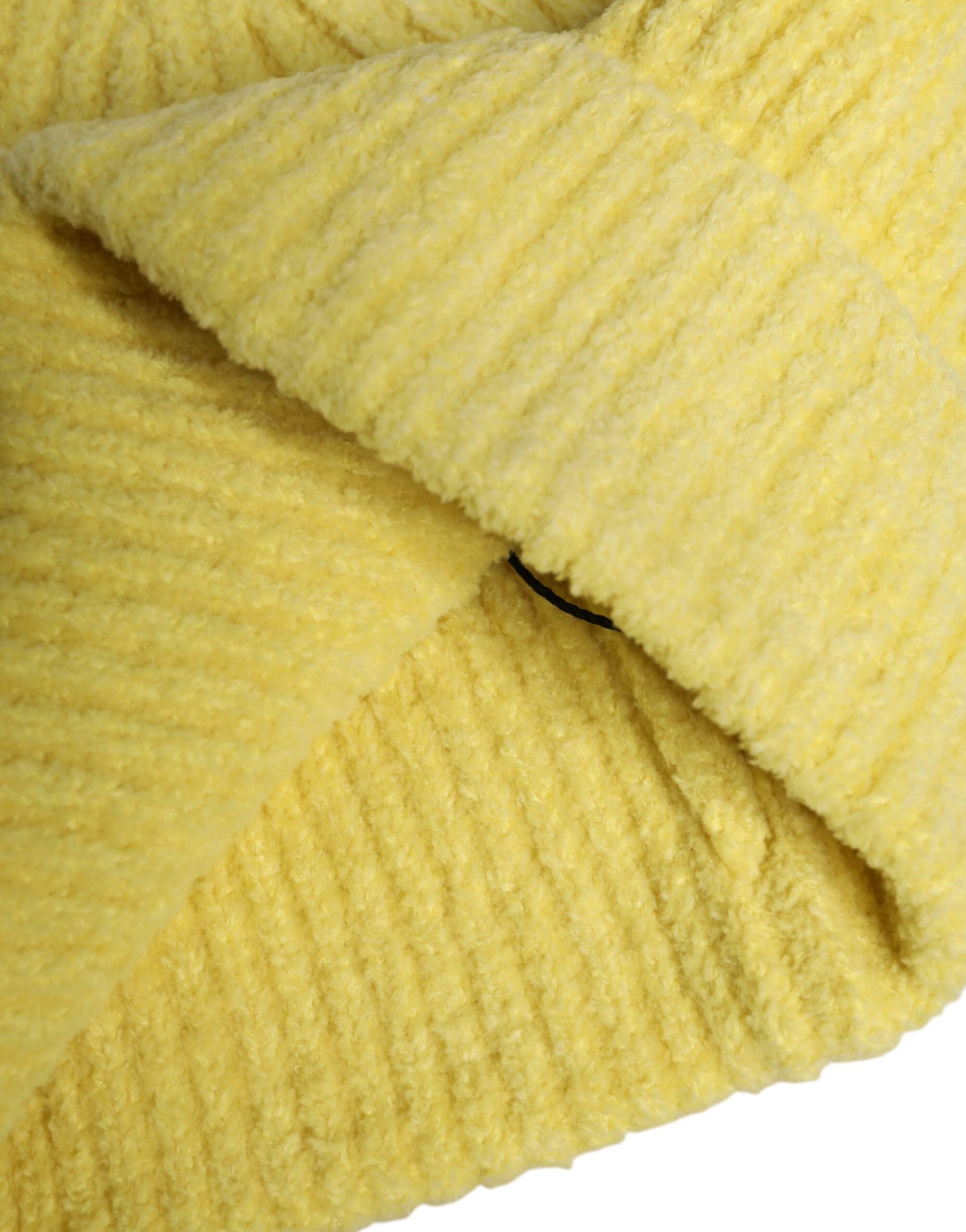 Yellow Cotton Knitted Winter Beanie Hat