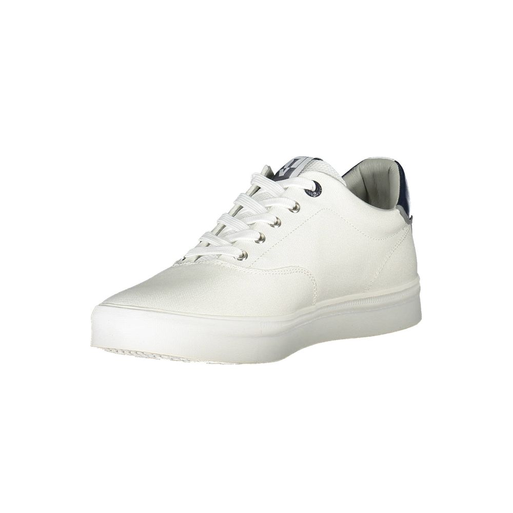 White Polyester Men Sneaker