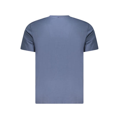 Blue Cotton Men T-Shirt