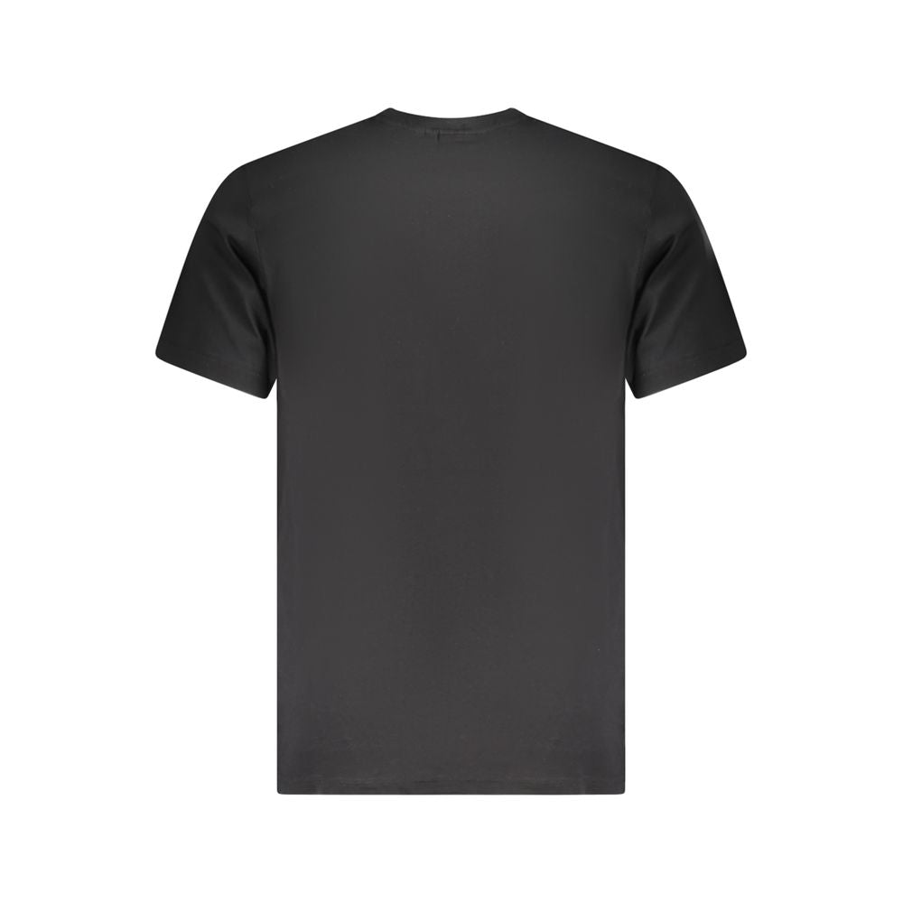 Black Cotton Men T-Shirt