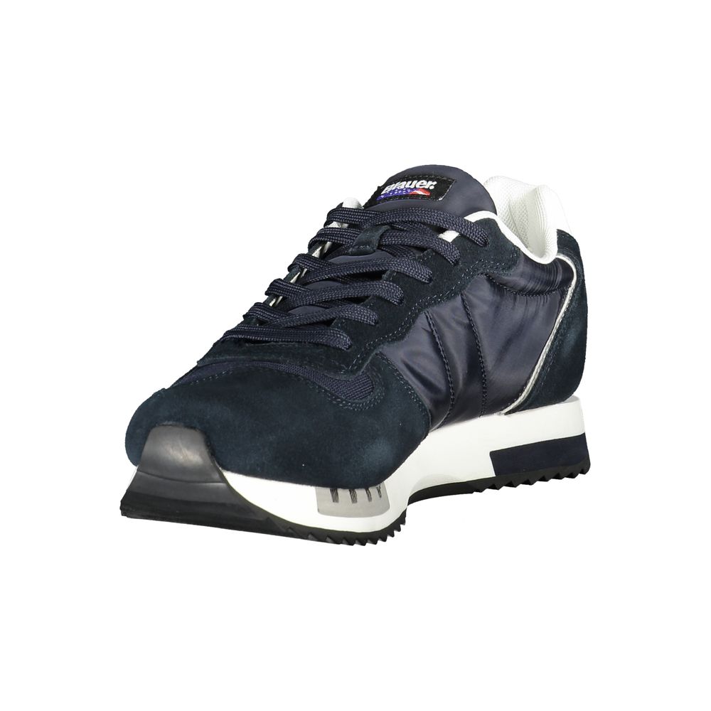 Blue Polyester Men Sneaker