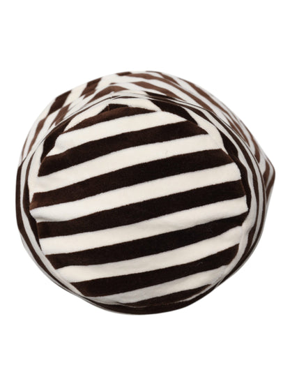 Black White Stripes Cotton Bucket Cap