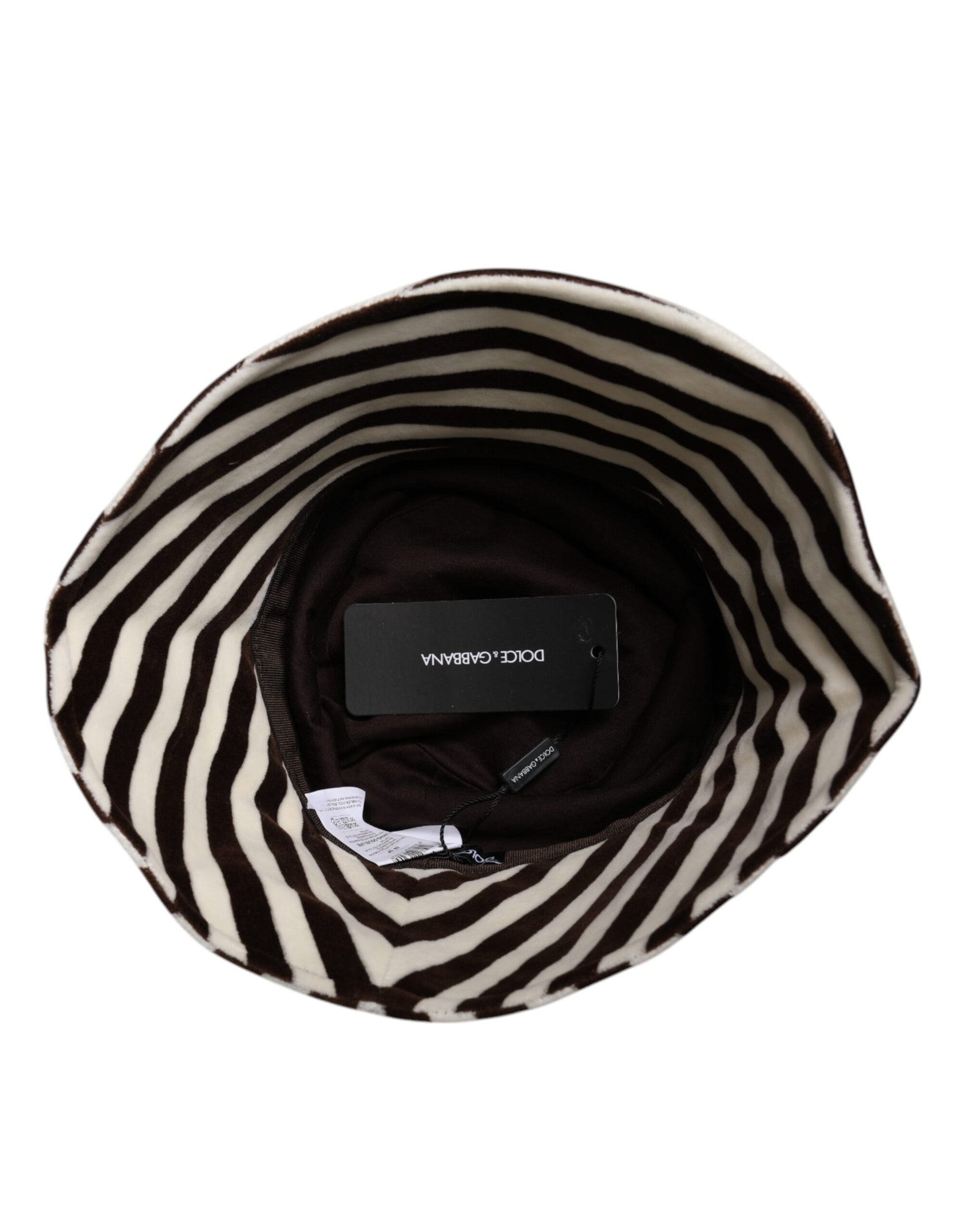 Black White Stripes Cotton Bucket Cap