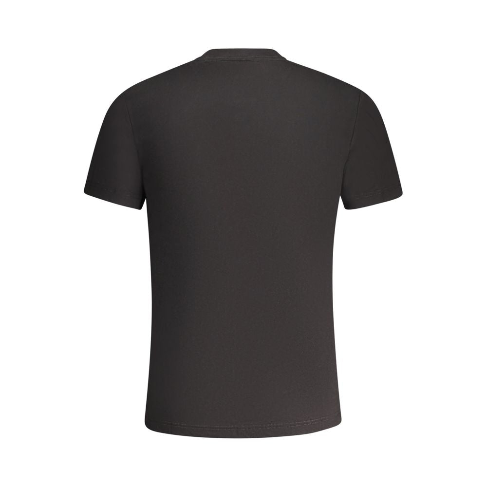 Black Cotton Men T-Shirt