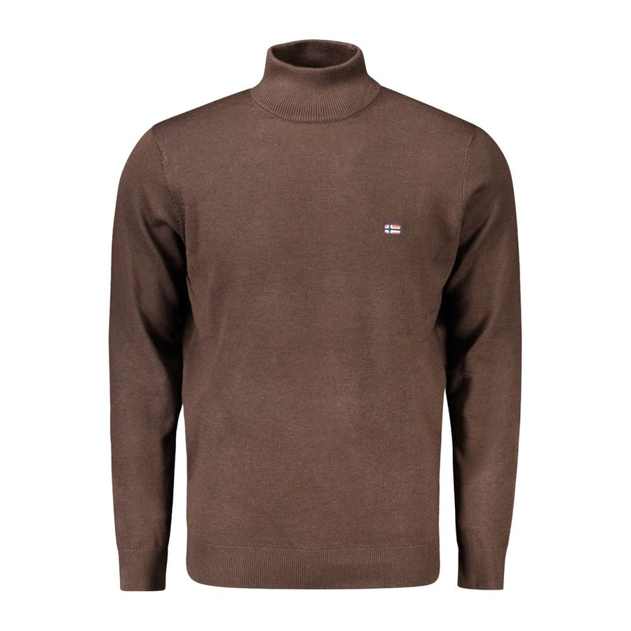 Brown Polyamide Men Sweater