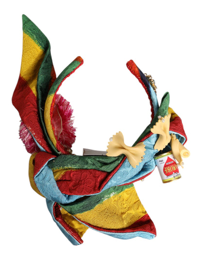 Multicolor Floral Crystal Embellished Diadem Headband