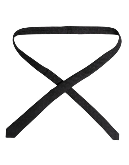 Black Circles Silk Adjustable Necktie Tie