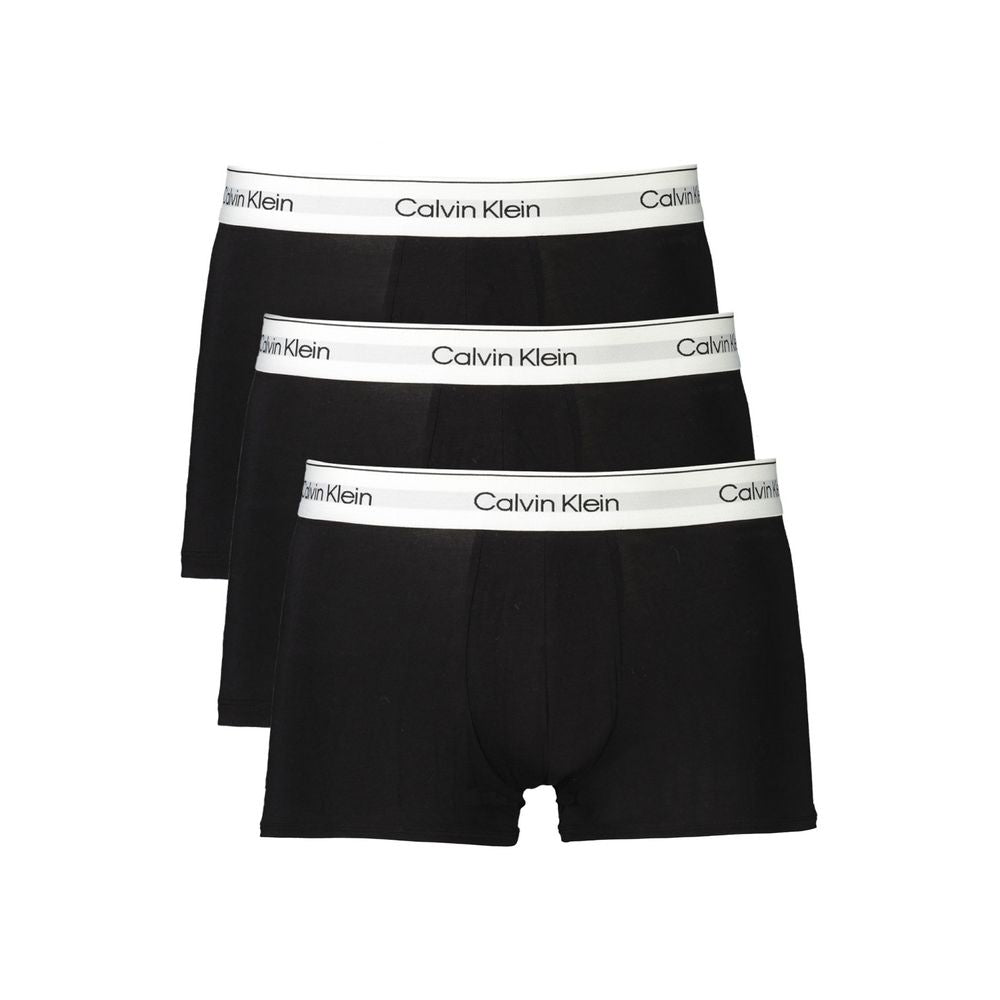 Black Cotton Men Boxer Short