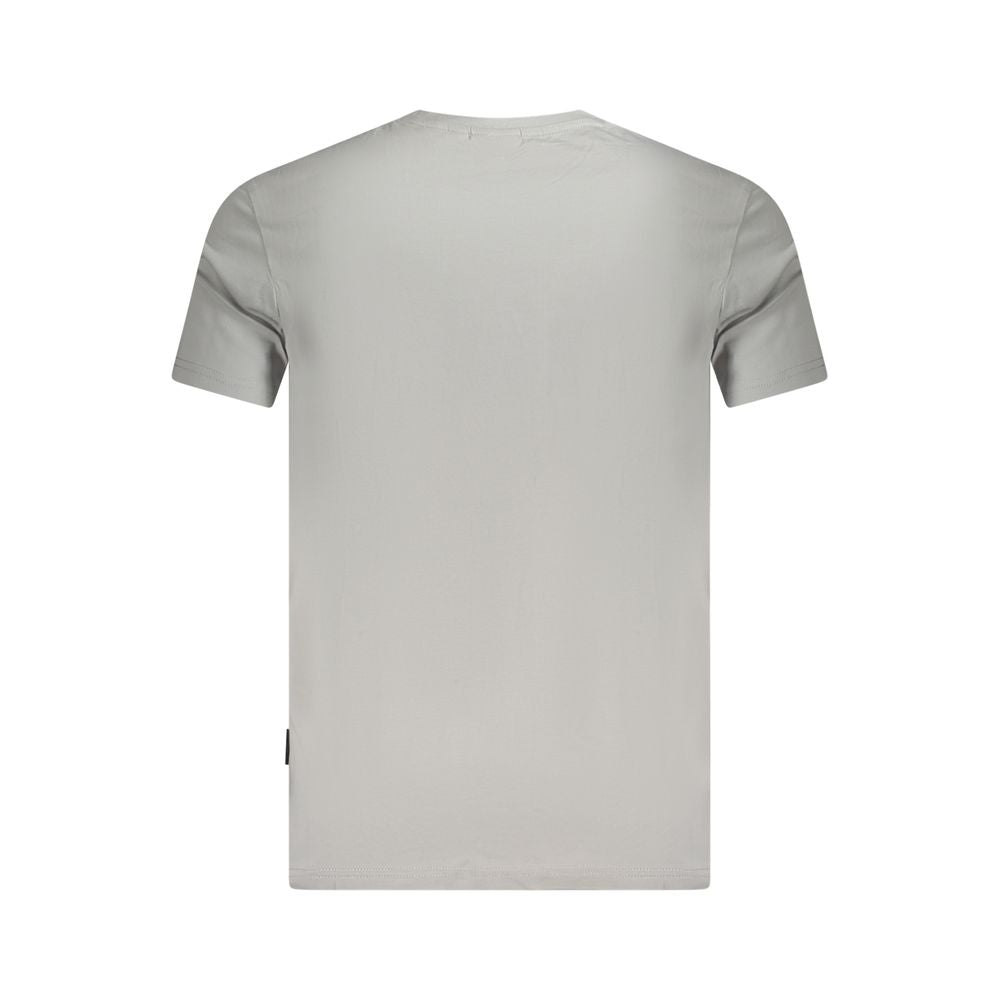 Gray Cotton Men T-Shirt