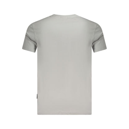 Gray Cotton Men T-Shirt