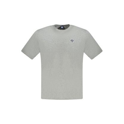 Gray Cotton Men T-Shirt