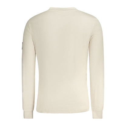 Beige Cotton Men Sweater