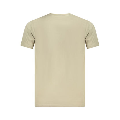 Beige Cotton Men T-Shirt