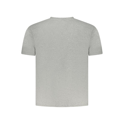 Gray Cotton Men T-Shirt