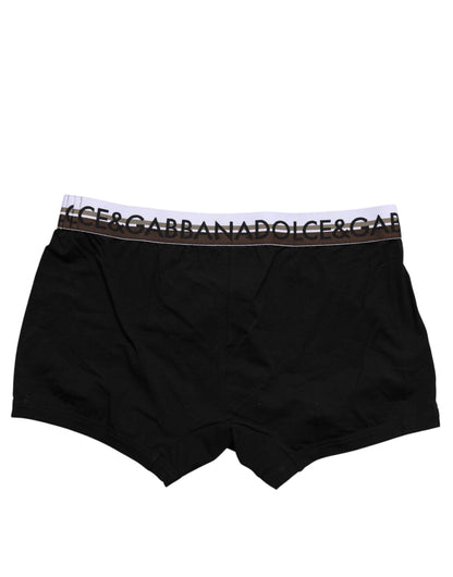 Black Cotton Stretch Regular Boxer Underwear