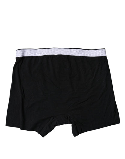 Black Cotton Stretch Regular Boxer Underwear