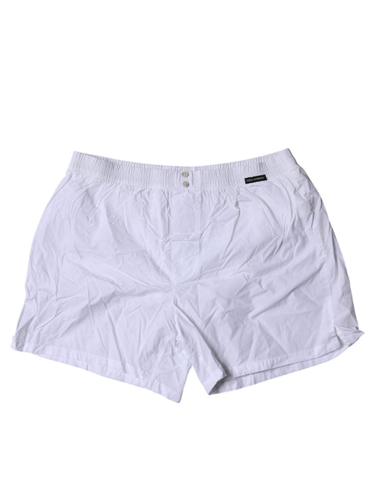 White Cotton Men Boxer Shorts Underwear