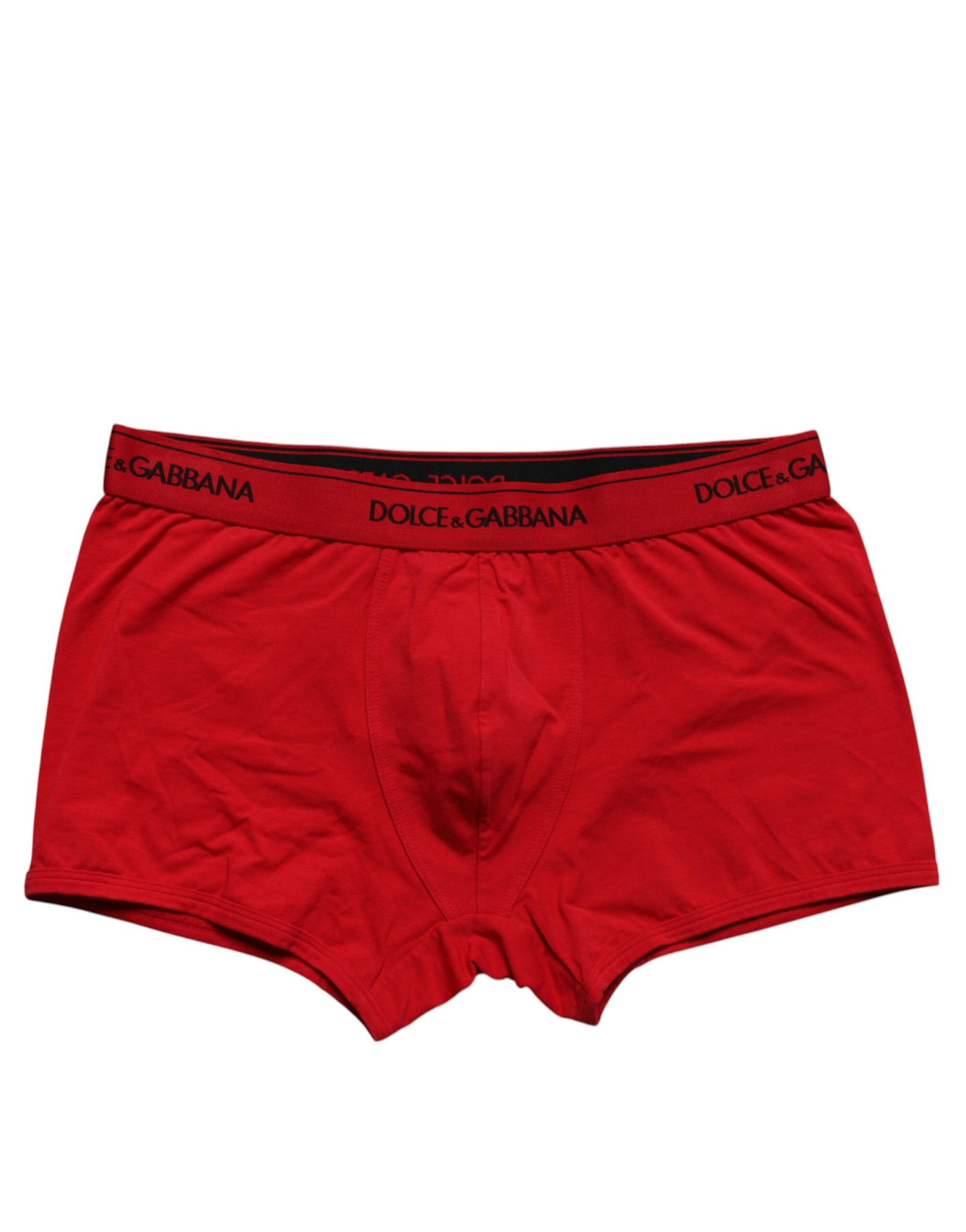 Red Cotton Stretch Men Regular Boxer Underwear