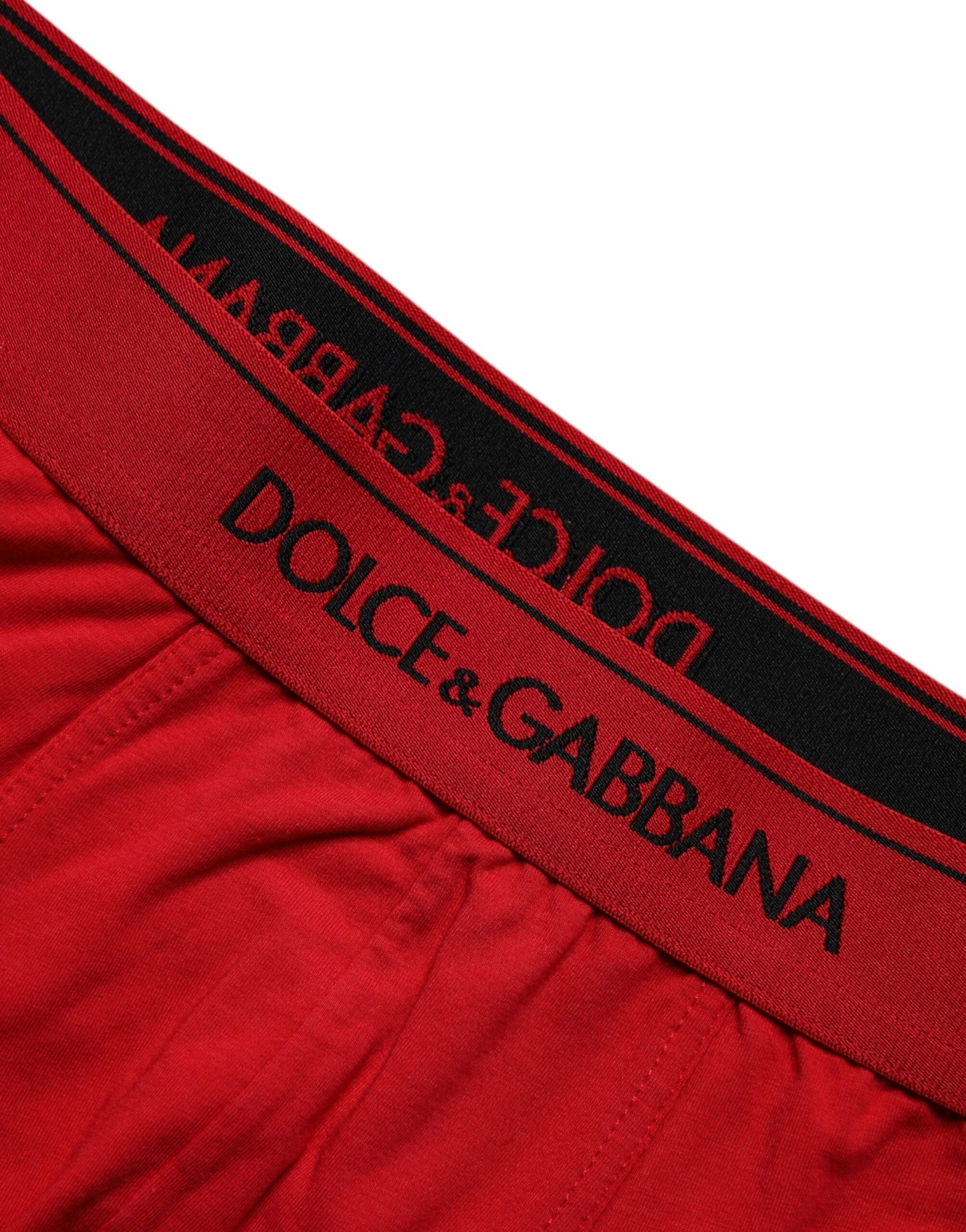 Red Cotton Stretch Men Regular Boxer Underwear