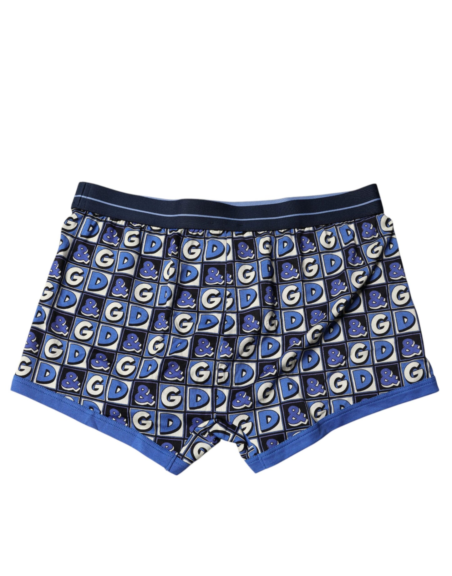 Blue Logo Print Cotton Regular Boxer Underwear