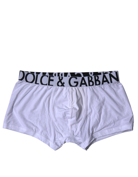 White Cotton Stretch Regular Boxer Underwear