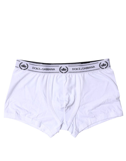 White Cotton Stretch Regular Boxer Underwear