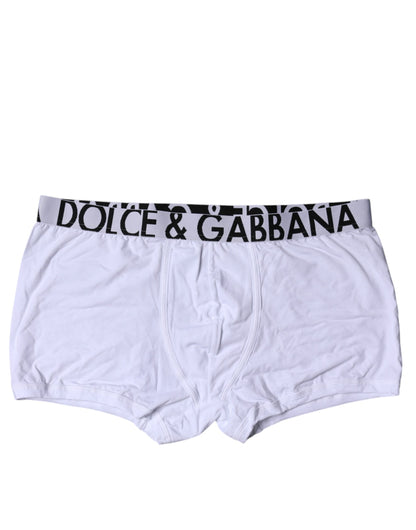 White Cotton Stretch Regular Boxer Underwear