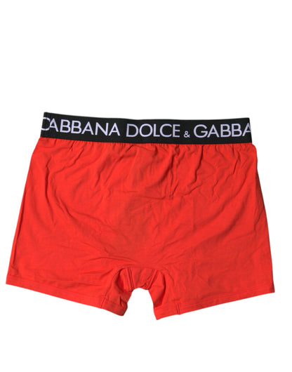 Red Cotton Stretch Men Regular Boxer Underwear