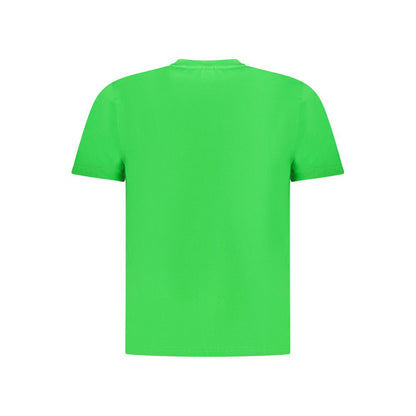 Green Cotton Men T-Shirt